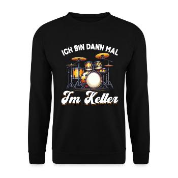 Batteur Batteur Percussion Musiciens - Sweat-shirt Unisexe - noir - Devant - Alina (178cm) & Michal (187cm)