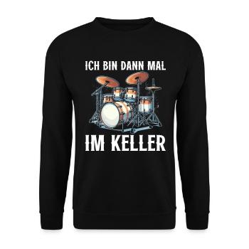 Batteur Batteur Percussion Musiciens - Sweat-shirt Unisexe - noir - Devant - Alina (178cm) & Michal (187cm)