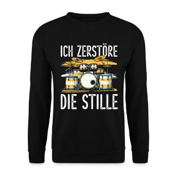 Drummer Drummer Percussion Musicians - Unisex Sweatshirt - black - Front - Alina (178cm) & Michal (187cm)