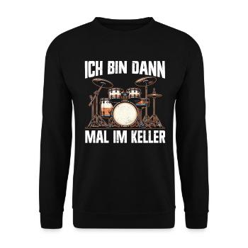 Batteur Batteur Percussion Musiciens - Sweat-shirt Unisexe - noir - Devant - Alina (178cm) & Michal (187cm)