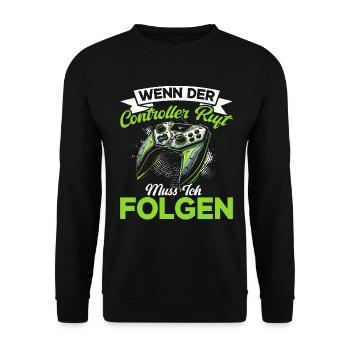 Gaming Gamer Gamer Video Player Console PC Gaming - Unisex Sweatshirt - black - Front - Alina (178cm) & Michal (187cm)