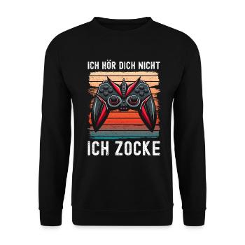 Gaming Gamer Gamer Video Player Console PC Gaming - Unisex Sweatshirt - black - Front - Alina (178cm) & Michal (187cm)