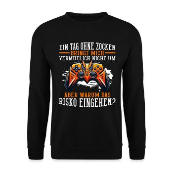 Gaming Gamer Gamer Video Player Console PC Gaming - Unisex Sweatshirt - black - Front - Alina (178cm) & Michal (187cm)