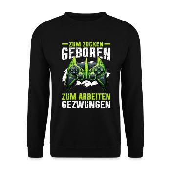 Gaming Gamer Gamer Video Player Console PC Gaming - Unisex Sweatshirt - black - Front - Alina (178cm) & Michal (187cm)