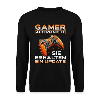 Gaming Gamer Gamer Video Player Console PC Gaming - Unisex Sweatshirt - black - Front - Alina (178cm) & Michal (187cm)