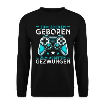 Gaming Gamer Gamer Video Player Console PC Gaming - Unisex Sweatshirt - black - Front - Alina (178cm) & Michal (187cm)