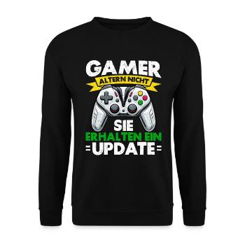 Gaming Gamer Gamer Video Player Console PC Gaming - Unisex Sweatshirt - black - Front - Alina (178cm) & Michal (187cm)