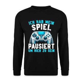 Gaming Gamer Gamer Video Player Console PC Gaming - Unisex Sweatshirt - black - Front - Alina (178cm) & Michal (187cm)