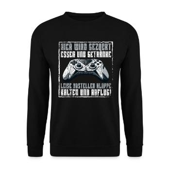 Gaming Gamer Gamer Video Player Console PC Gaming - Unisex Sweatshirt - black - Front - Alina (178cm) & Michal (187cm)