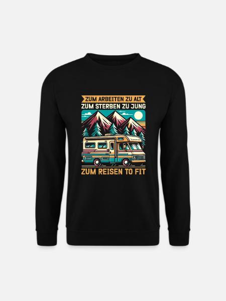 Camper Caravan Campfire Camping holiday - Unisex Sweatshirt - black