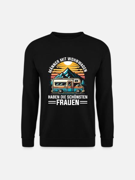 Camper Caravan Campfire Camping holiday - Unisex Sweatshirt - black