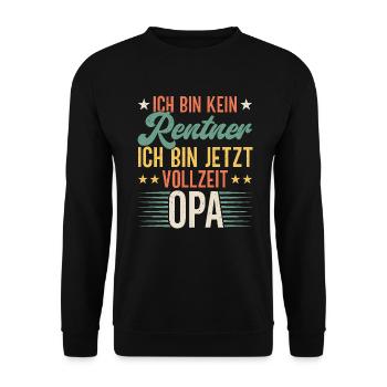 Grandpa, Grandpa, Grandpa, Grandpapa - Unisex Sweatshirt - black - Front - Alina (178cm) & Michal (187cm)