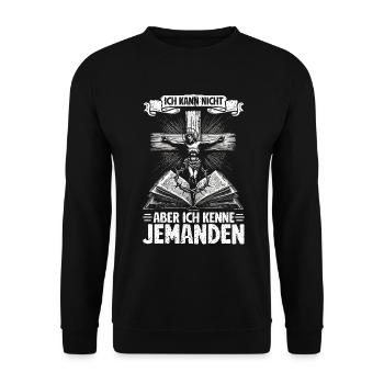 Jesus Christlich Katholiken Gläubiger Gottesdienst - Unisex Pullover - Schwarz - Vorne - Alina (178cm) & Michal (187cm)