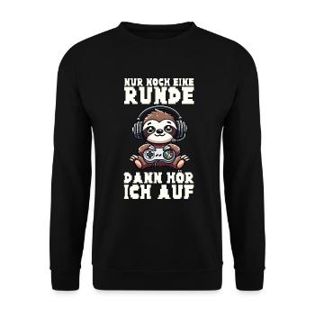 Just one more round then I'll stop sloth - Unisex Sweatshirt - black - Front - Alina (178cm) & Michal (187cm)