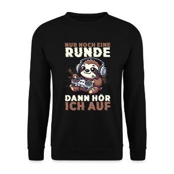 Just one more round then I'll stop sloth - Unisex Sweatshirt - black - Front - Alina (178cm) & Michal (187cm)