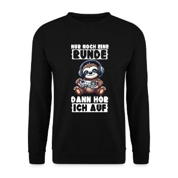Just one more round then I'll stop sloth - Unisex Sweatshirt - black - Front - Alina (178cm) & Michal (187cm)