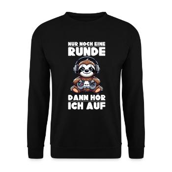 Just one more round then I'll stop sloth - Unisex Sweatshirt - black - Front - Alina (178cm) & Michal (187cm)