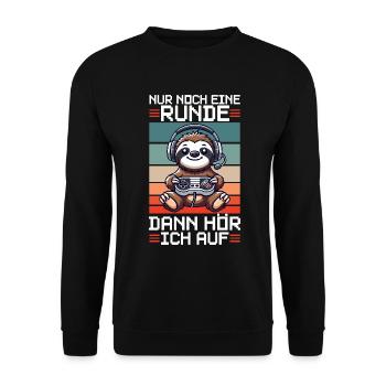 Just one more round then I'll stop sloth - Unisex Sweatshirt - black - Front - Alina (178cm) & Michal (187cm)