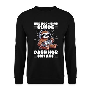 Just one more round then I'll stop sloth - Unisex Sweatshirt - black - Front - Alina (178cm) & Michal (187cm)