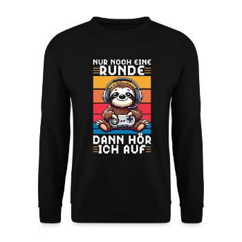 Just one more round then I'll stop sloth - Unisex Sweatshirt - black - Front - Alina (178cm) & Michal (187cm)