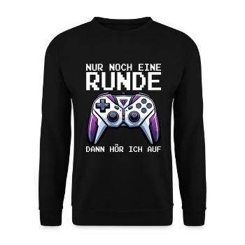 Encore un tour, puis j’écouterai sur consoles - Sweat-shirt Unisexe - noir - Devant - Alina (178cm) & Michal (187cm)