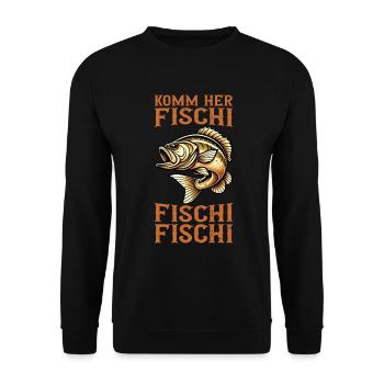 Angler Fishing Rod Funny Fisherman Hobby Fisherman - Unisex Sweatshirt - black - Front - Alina (178cm) & Michal (187cm)