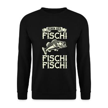 Angler Fishing Rod Funny Fisherman Hobby Fisherman - Unisex Sweatshirt - black - Front - Alina (178cm) & Michal (187cm)
