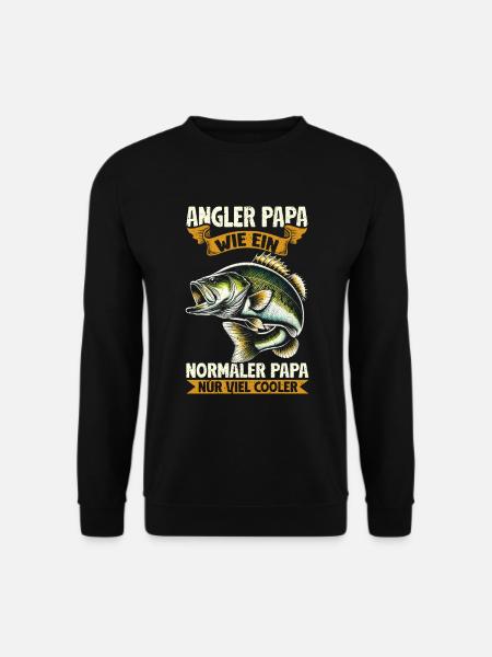 Angler Angelrute Witziges Fischer Hobbyfischer - Unisex Pullover - Schwarz