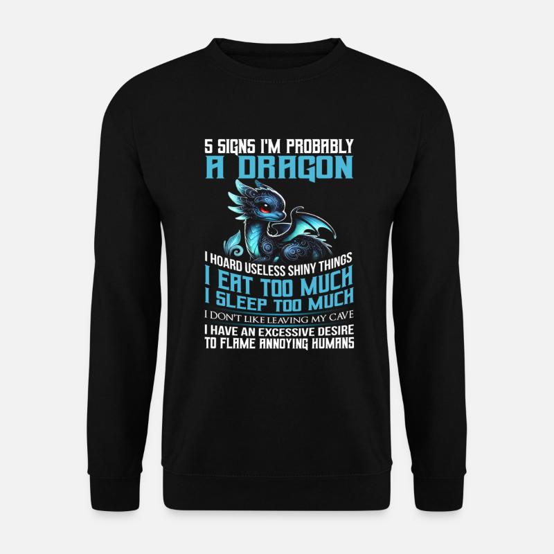 Dragon Créatures Dragon Médiéval - Sweat-shirt Unisexe - noir
