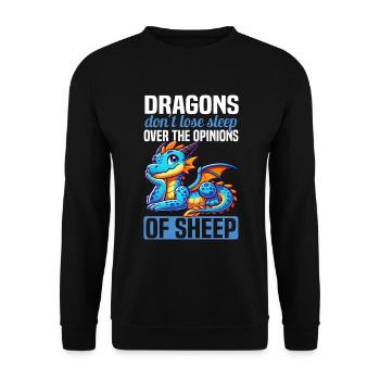 Dragon Créatures Dragon Médiéval - Sweat-shirt Unisexe - noir - Devant - Alina (178cm) & Michal (187cm)
