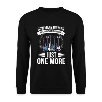 Bassiste, Guitariste, Guitare électrique - Sweat-shirt Unisexe - noir - Devant - Alina (178cm) & Michal (187cm)