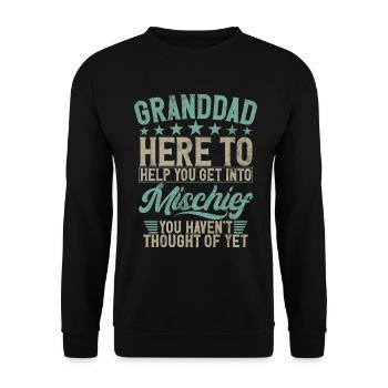 Grand-père Grand-père Pops Grand-parent - Sweat-shirt Unisexe - noir - Devant - Alina (178cm) & Michal (187cm)