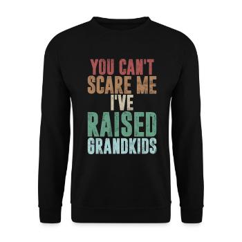 Grand-père Grand-père Pops Grand-parent - Sweat-shirt Unisexe - noir - Devant - Alina (178cm) & Michal (187cm)