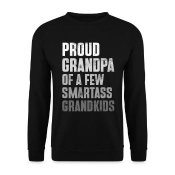 Grand-père Grand-père Pops Grand-parent - Sweat-shirt Unisexe - noir - Devant - Alina (178cm) & Michal (187cm)