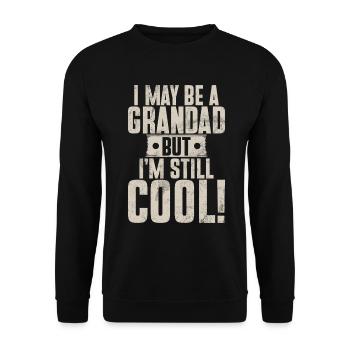 Grand-père Grand-père Pops Grand-parent - Sweat-shirt Unisexe - noir - Devant - Alina (178cm) & Michal (187cm)
