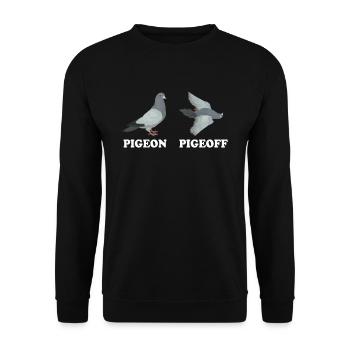 Pigeon Lovers Pigeons Bird Lovers - Unisex Sweatshirt - black - Front - Alina (178cm) & Michal (187cm)