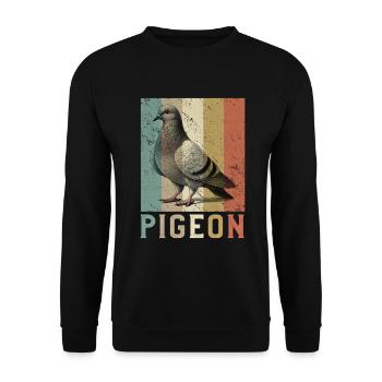 Pigeon Lovers Pigeons Bird Lovers - Unisex Sweatshirt - black - Front - Alina (178cm) & Michal (187cm)