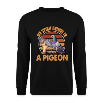 Pigeon Lovers Pigeons Bird Lovers - Unisex Sweatshirt - black - Front - Alina (178cm) & Michal (187cm)