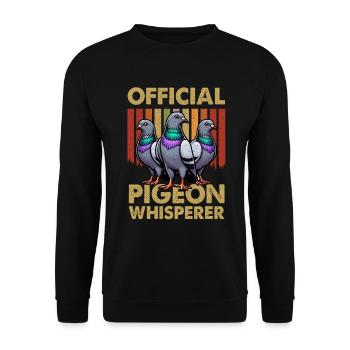 Pigeon Lovers Pigeons Bird Lovers - Unisex Sweatshirt - black - Front - Alina (178cm) & Michal (187cm)