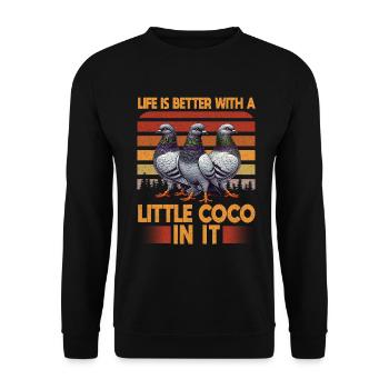 Pigeon Lovers Pigeons Bird Lovers - Unisex Sweatshirt - black - Front - Alina (178cm) & Michal (187cm)
