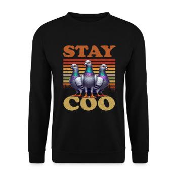 Pigeon Lovers Pigeons Bird Lovers - Unisex Sweatshirt - black - Front - Alina (178cm) & Michal (187cm)