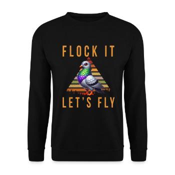 Pigeon Lovers Pigeons Bird Lovers - Unisex Sweatshirt - black - Front - Alina (178cm) & Michal (187cm)
