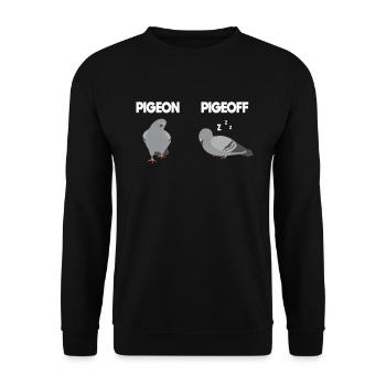 Pigeon Lovers Pigeons Bird Lovers - Unisex Sweatshirt - black - Front - Alina (178cm) & Michal (187cm)