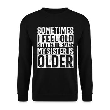 Sister Brother Matching Siblings Twins - Unisex Sweatshirt - black - Front - Alina (178cm) & Michal (187cm)