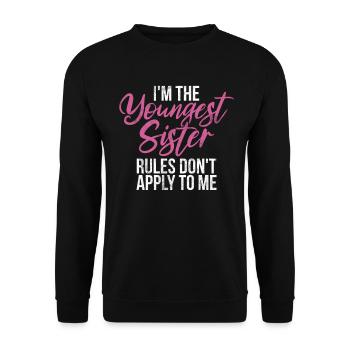 Sister Brother Matching Siblings Twins - Unisex Sweatshirt - black - Front - Alina (178cm) & Michal (187cm)