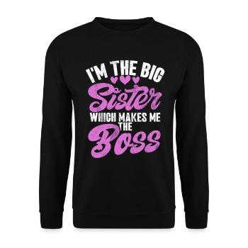 Sister Brother Matching Siblings Twins - Unisex Sweatshirt - black - Front - Alina (178cm) & Michal (187cm)