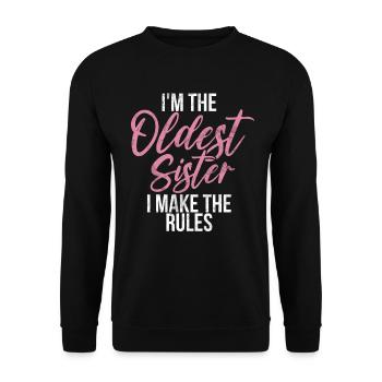 Sister Brother Matching Siblings Twins - Unisex Sweatshirt - black - Front - Alina (178cm) & Michal (187cm)