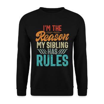 Sister Brother Matching Siblings Twins - Unisex Sweatshirt - black - Front - Alina (178cm) & Michal (187cm)