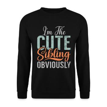 Sister Brother Matching Siblings Twins - Unisex Sweatshirt - black - Front - Alina (178cm) & Michal (187cm)