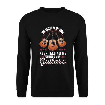 Guitarist Guitarist Musician Guitar Music - Unisex Sweatshirt - black - Front - Alina (178cm) & Michal (187cm)